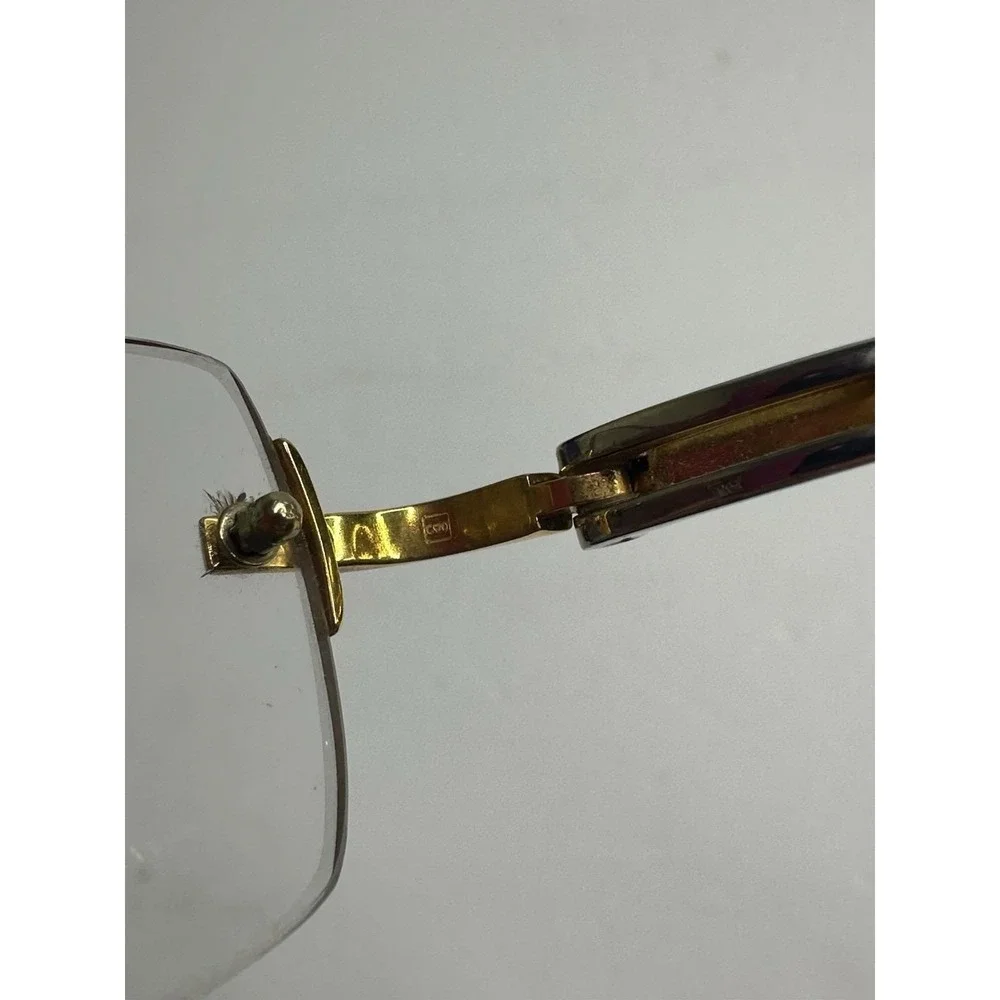 Vintage Fred ABERDEEN 006 Platinum-Gold Rimless Eyeglasses FRAMES Genuine 732518